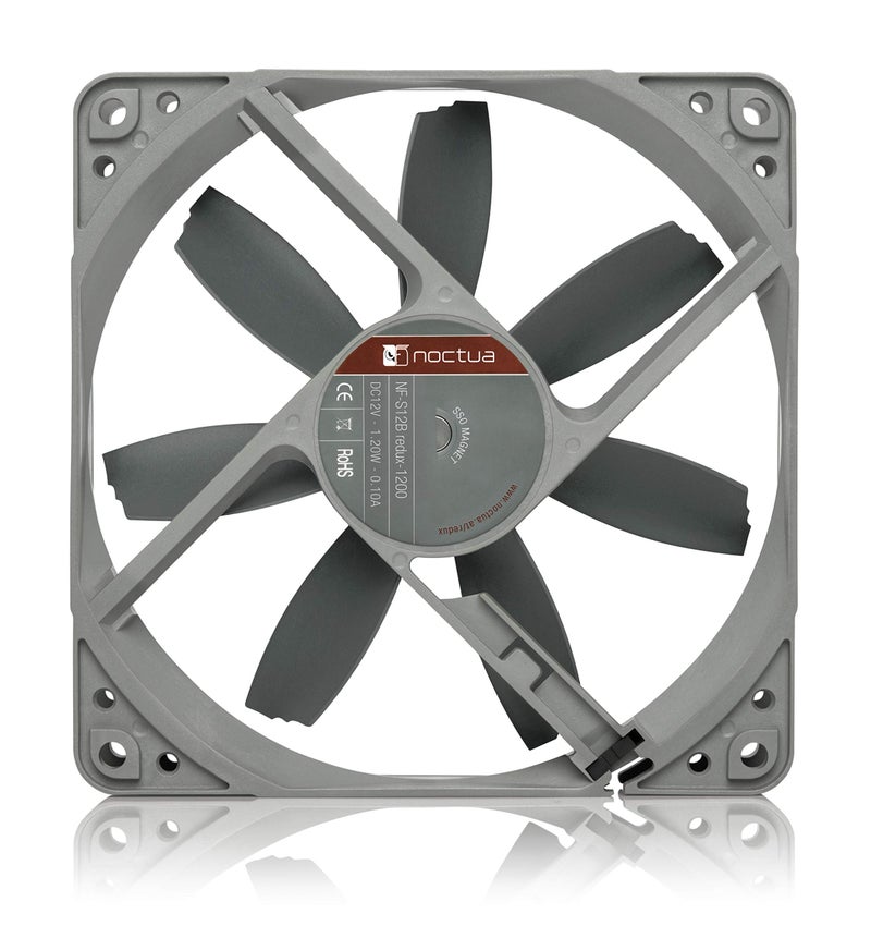 Noctua NF-S12B redux-1200, High Performance Cooling Fan, 3-Pin, 1200 RPM (120mm, Grey) - Image 3